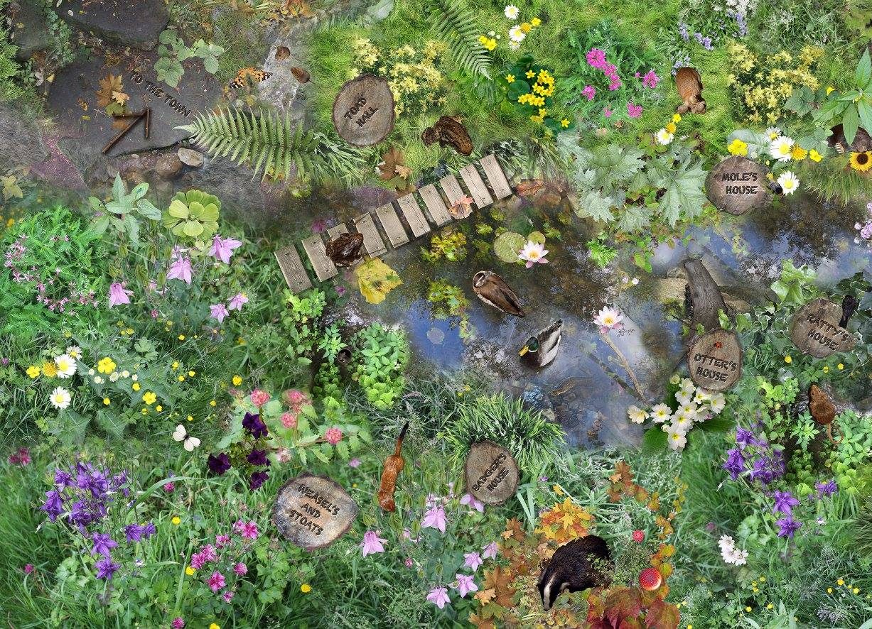 Wind in the willows floral flooring