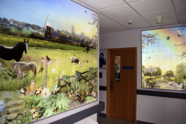 Bespoke Home Décor Countryside Wall Art by Blue Butterfly Bespoke home décor featuring custom countryside wall art in a modern interior hallway