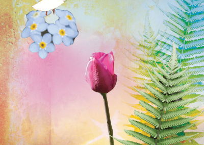 Designer flooring birds and tulips
